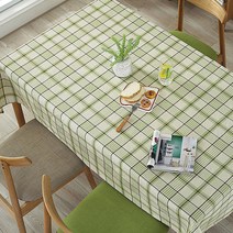 이코디 버리 체크 테이블 보, 빅그린, 140 x 140 cm