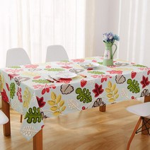 이코디 정글 플랜츠 테이블 보, 블루리프, 110 x 160 cm