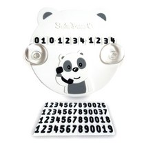 카닉스 스마일 베어스 원형 주차 알림판, 화이트, 1개