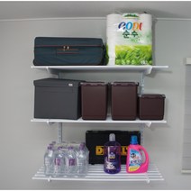 하드웰 다용도 철재 직사각형 선반 3단, 화이트