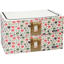 가쯔 폴라캐릭터 와이어 리빙박스 92L 언더베드, 폴라엘리, 2개