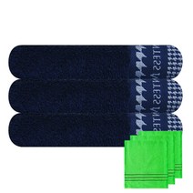 송월타월 카운테스마라 시티 타월 3p + 때타올 연두 3p, 청색, 1세트