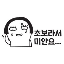 본투로드 여성 초보운전스티커 43 초보라서 미안요, 흰색, 1개