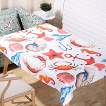 이코디 써니 썸머 비치 테이블 보, 크램, 140 x 140 cm
