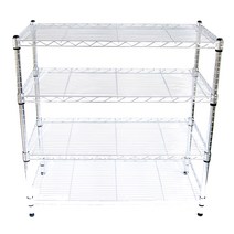 코랙 25파이 산업용 메탈 랙 390 x 1200 x 1200 4단, 실버