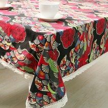 이코디 앤티크 레이스 테이블 보, 레드, 60 x 60 cm