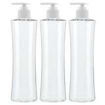 병도매닷컴 AA270 투명 디스펜서 206 흰색 마개 공병, 270ml, 3개입