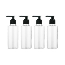병도매닷컴 투명 주방디스펜서 AC100 + 검정마개, 100ml, 4세트