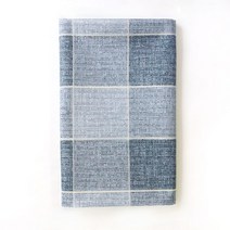 해피툴 투톤 빅체크 원단, 블루