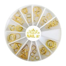 네일룸 네일 스톤파츠 세트, 012 커브스터드(골드), 1세트