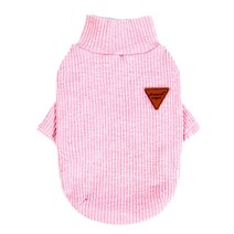 윰 베이직 무지 봄가을 반려동물 니트티셔츠, 핑크