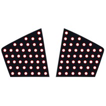 엑스원 3D 타공 스포츠 플레이트 써클링 블랙 2p, 크루즈 15년형 호환불가