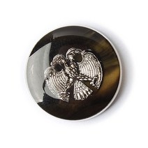 동화상가몰 쌍독수리 단추 21mm, 카키 + 실버, 2개입