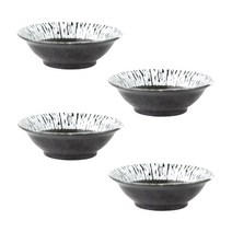 디어리빙 지브라 쿠프 찬기 11cm, 블랙, 4개입