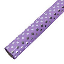 포포팬시 더블도트 비닐증착포장지 대, 퍼플, 1개