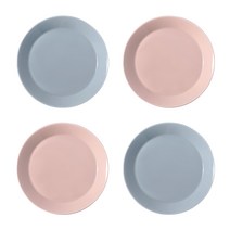 보울보울 어반데일리 디너플레이트 접시 세트 22cm, 1세트, 프렌치그레이 2p + 쉬폰핑크 2p