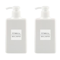 DM 뷰티 화장품 펌프 공병 450ml, 화이트, 2개입