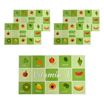 AnTs 주방용품 오일 방수 스티커 녹색 과일, 5개입