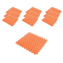 앤티스 주방용품 다용도 발매트 10p, 오렌지 격자