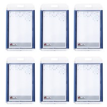 빅드림 6028 아크릴ID 사원증 카드홀더 명찰 세로형, 블루, 6개입