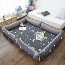 이블랑 범퍼쿠션 소형 4p + 대형 2p + 카페트 대형, 달별 그레이
