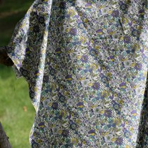 패브릭아트 순면 플라워패턴 원단 20수 야생화 4종, 퍼플