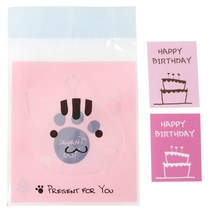 황씨네도시락 접착 애니멀 봉투 고양이 50p + 케이크 생일 스티커 핑크 50p, 1세트