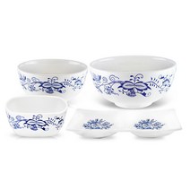 마쯔오카 쯔비벨무스터 싱글라이프 1인조 홈식기세트 4p, 코발트블루, 밥공기 + 국대접 + 소스볼 + 나눔접시