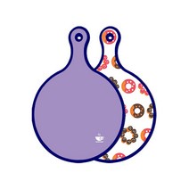로엠디자인 블루에디션 양면 원형도마 보라, 초코도넛, 1개