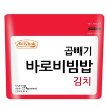 이지밥 곱빼기 즉석 바로비빔밥 김치, 257g, 1개