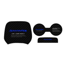 엑스원 LED 카본스타일 컵홀더 블루 싼타페DM/더 프라임, 1세트