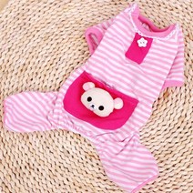 새코밍 귀여운 원숭이 반려견 옷, 핑크