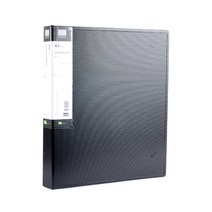 알에스씨 투톤클리어바인더 A4 3공 40p LCB-40, 흑색, 1개