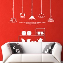 디자인수풀 그래픽 포인트스티커 심플 브라더램프 02, 화이트