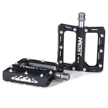 에스트 자전거 알루미늄 평페달 MTB CNC 가공, 블랙, 1세트