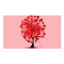 UVDS 주방 강화유리 아트보드 하트나무, 1개