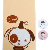 황씨네도시락 비접착 야미봉투 강아지 30p + 스티커 왕관 걸 30p, 1세트