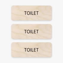 모두의팩토리 자작나무 영어 미니 도어사인 3p, 04.TOILET