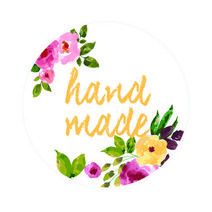 도나앤데코 꽃피는봄 작은 원형 핸드메이드 스티커, 혼합 색상, 60개입