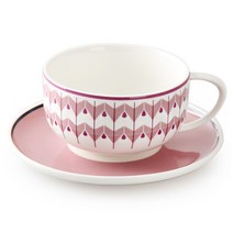 비비덴마크 컵 + 소서, 프레야 핑크, 1세트