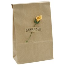 도나앤데코 크라프트봉투 소 36p + 미니카라 꽃데코 36p 오렌지 + 사각핸드메이드 스티커 36p, 1세트
