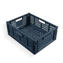 야마다 일본생산 공간활용 인테리어정리함 폴딩박스, NAVY, 1개