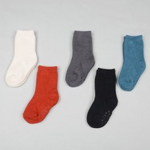 꼼지 유아동용 T브런치 보송 탁텔 수면양말 5족