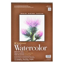 스트라스모아 S4 수채화 전문가용 스케치북 스프링 GI440002, 28 x 38 cm, 12매