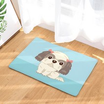 슈퍼식스 귀여운 강아지 일러스트 시리즈 물 흡수 바닥 매트 패드, 14