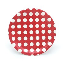 파티피아 파티접시 도트무늬 레드 18cm, 6개입, 3개