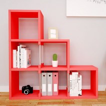 큐빅스1 책장 S321, 라이트 레드
