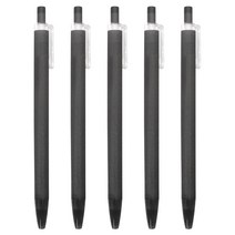 투영디자인 파스텔 터치미 젤펜 0.5mm, 블랙, 5개입