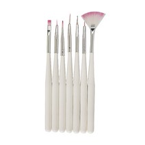 유리네일 브러쉬 7종세트, 혼합 색상, 1개