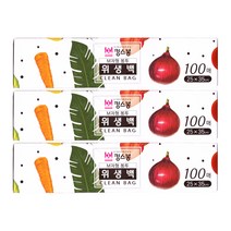 킹스봉 일회용 비닐 위생백 중 25 x 35 cm 100p, 3개